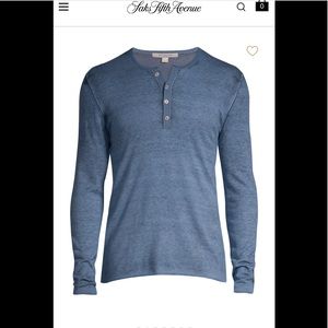 $398 John Varvatos Artisan Silk/Cashmere Shirt